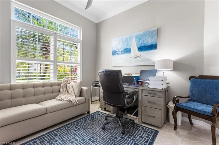 The 3rd bedroom serves as an office.