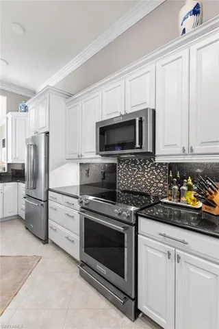 Stainless steel appliances.