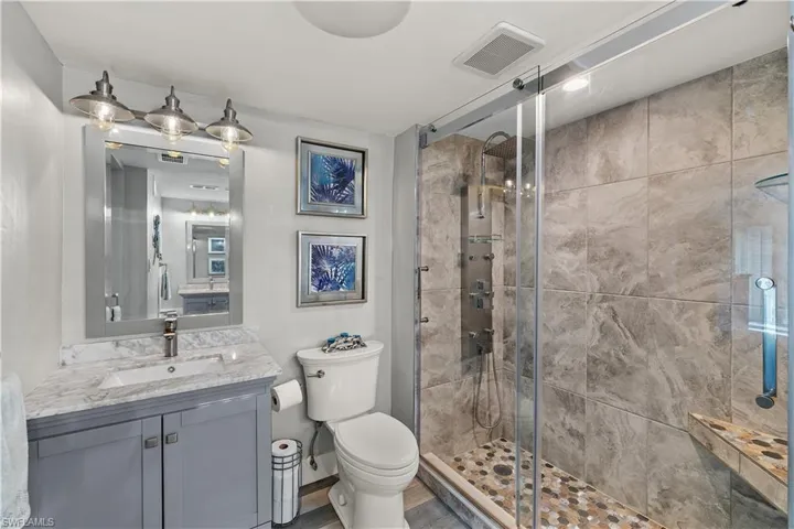 Master Walk-in Shower with Multiple Shower heads