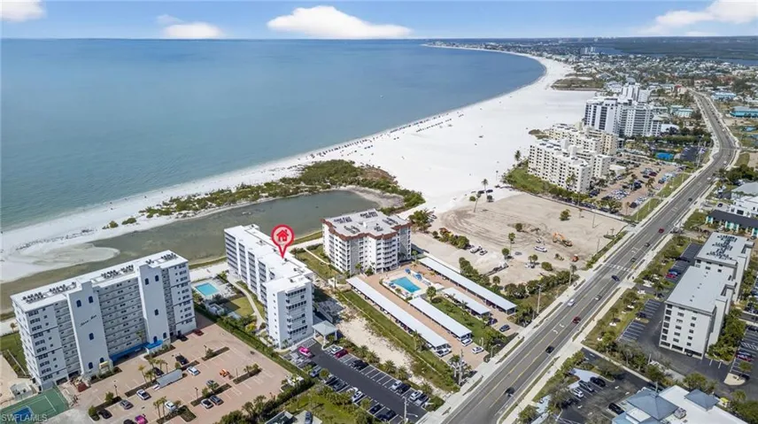 Looking north down the beach