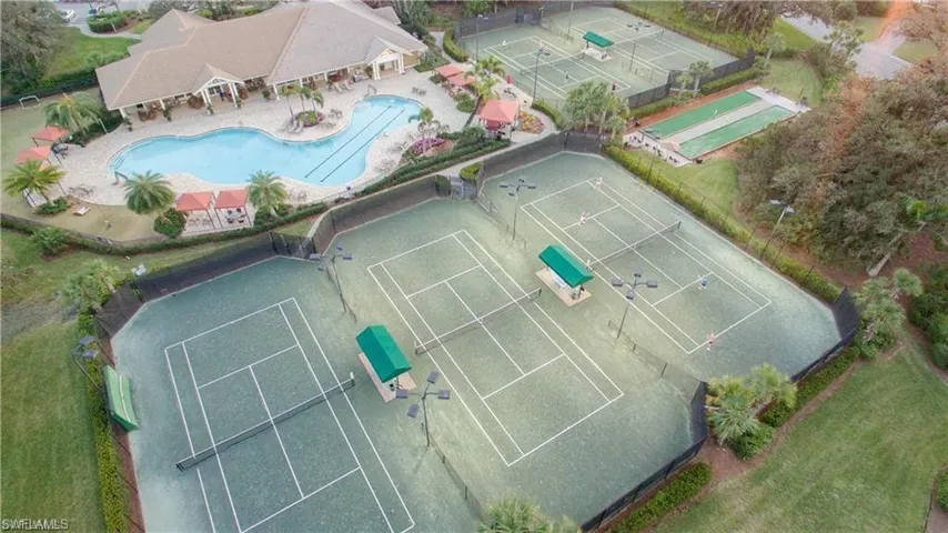 Pickleball, tennis, bocce ball, fitness center, lapl pool