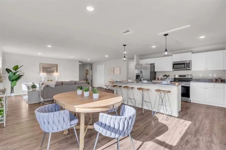Dining room featuring light hardwood / wood-style floors