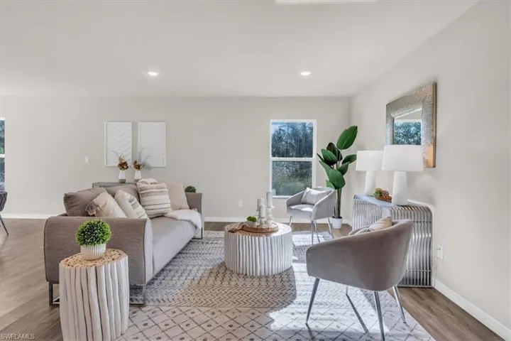 Living room featuring light hardwood / wood-style floors