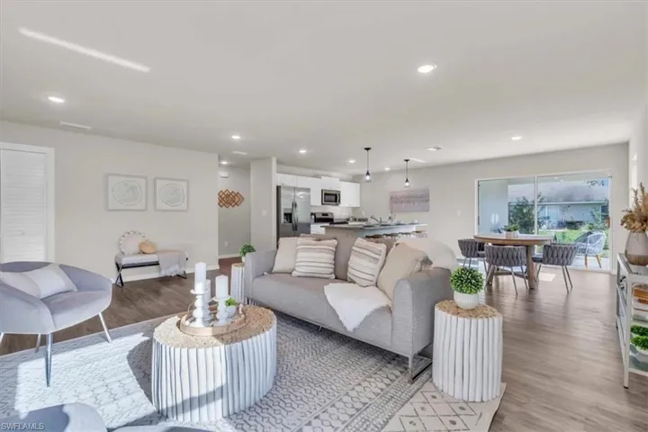 Living room featuring light hardwood / wood-style floors