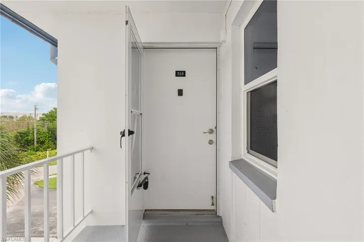 Entrance to property - end unit