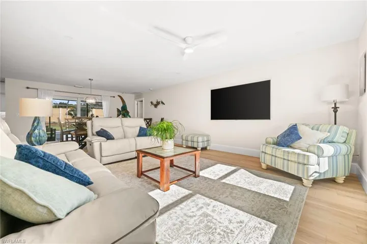 Designed with livable luxury in mind, the great room invites conversation and comfort, while wide open sight lines enhance the home’s bright, airy feel.