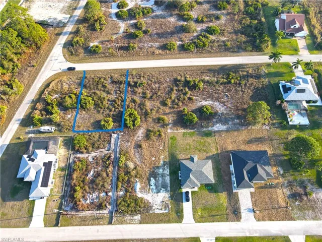Aerial view with a residential view