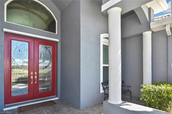 Beautiful custom glass front door