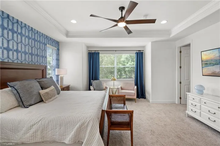 Master bedroom, door to right leads to walk-in closet