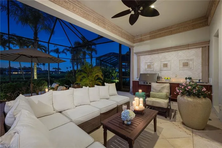 This home is perfect for evening entertaining after a day on the golf course or playing tennis.