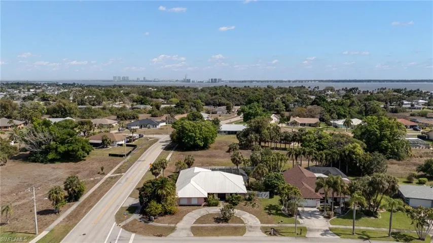 Aerial view of residential area