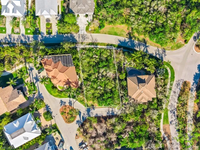 Aerial view of residential area