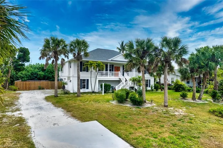 Front of Property located on a large lot