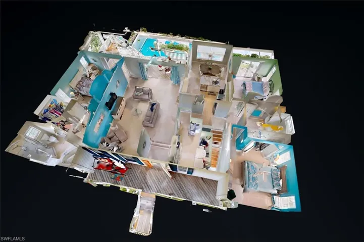 Dollhouse view of interior