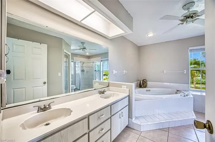 Primary Bathroom |  Separate Tub and Shower