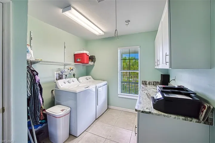Generously sized laundry room