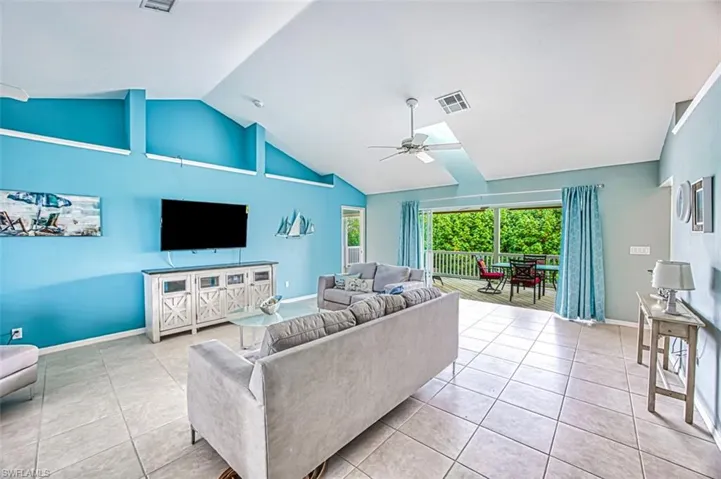 Great Room with cathedral ceilings