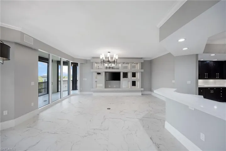with views in to family room