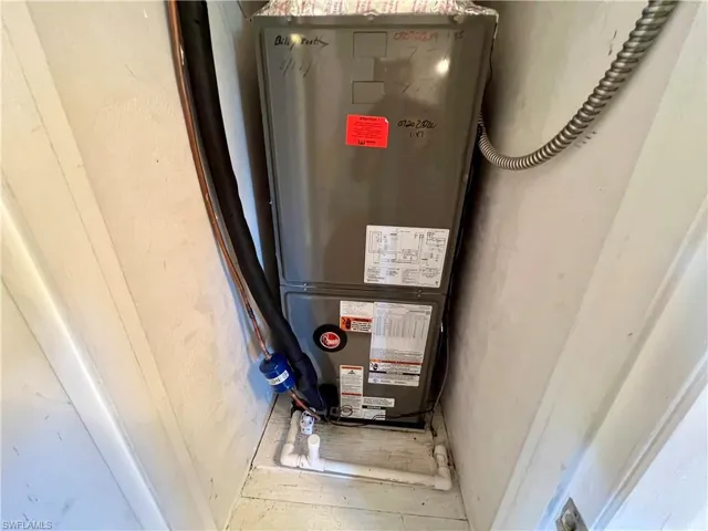 View of air handler for HVAC system