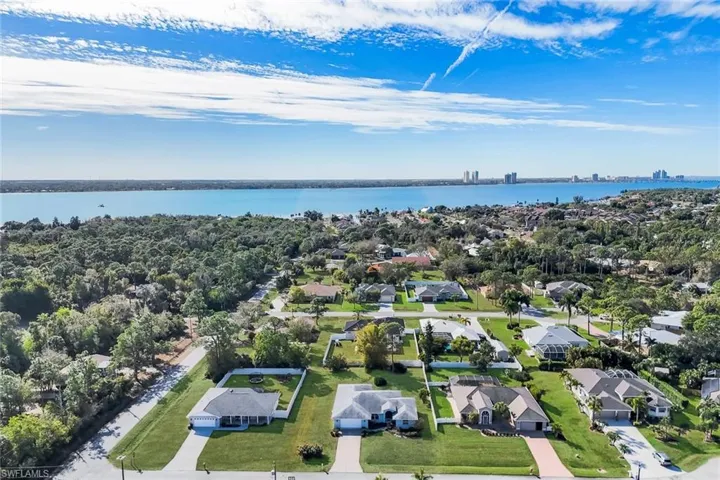 Aerial View, Front of Home toward River