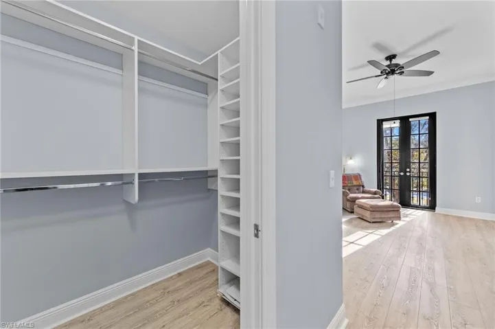 Walk-in closet with built-ins