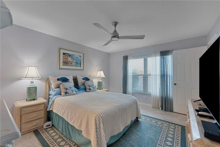 Master bedroom with lake view