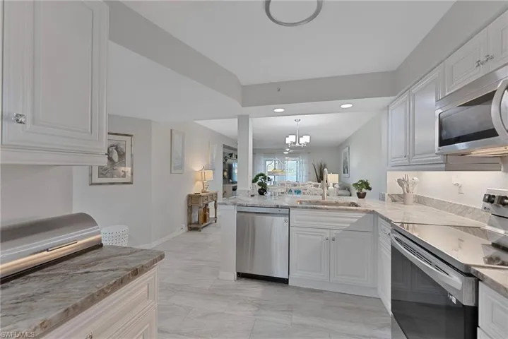 Expansive flow from kitchen to living areas