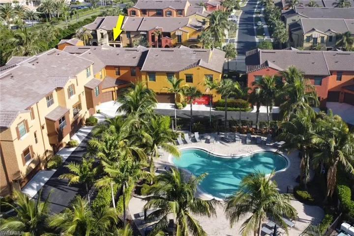 Birds eye view of property