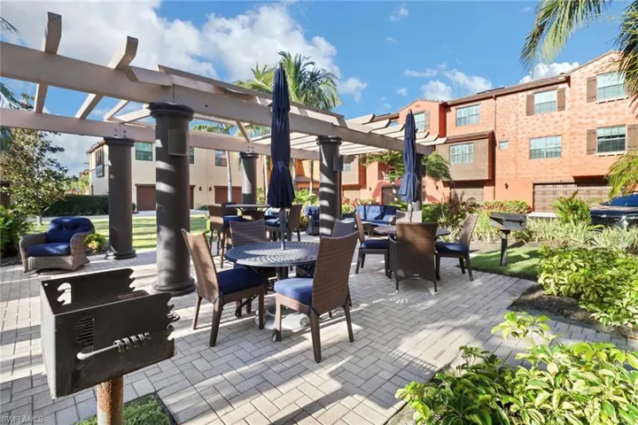 View of patio featuring a pergola