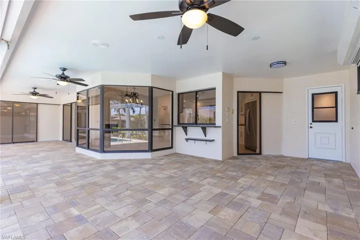 Extra Large Covered and Screened Lanai. All NEW Ceiling Fans and Paver lanai & pool Deck.