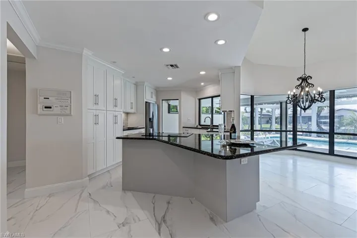 All NEW Kitchen Cabinets, Subway tile Backsplash, recessed lighting, Onyx Countertops!