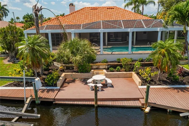 Mature Landscape trims the Dock Area.
