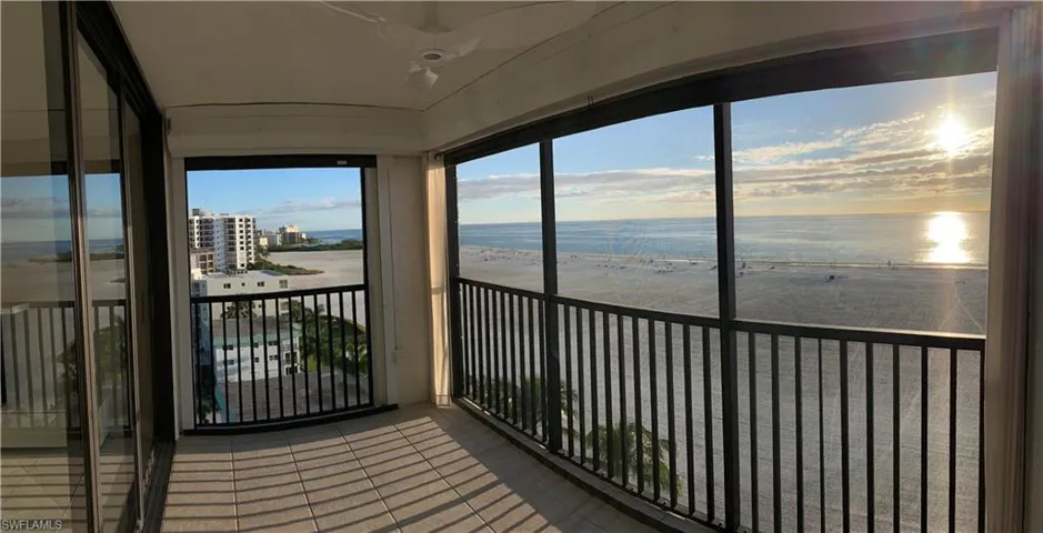 Primary bedroom door access, 1oth floor view, electric shutters