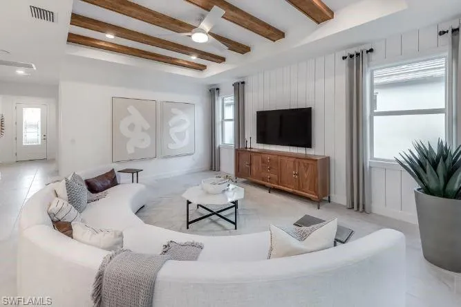Photos are from a furnished model