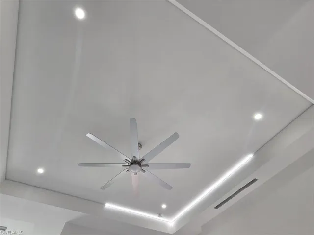 Detailed view of recessed lighting