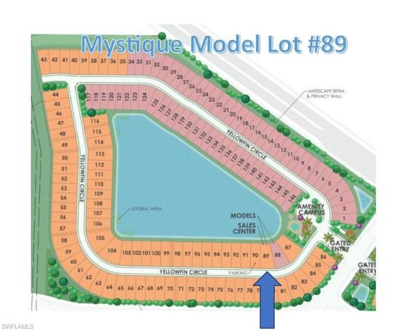 Homesite map - Water views with caged pool