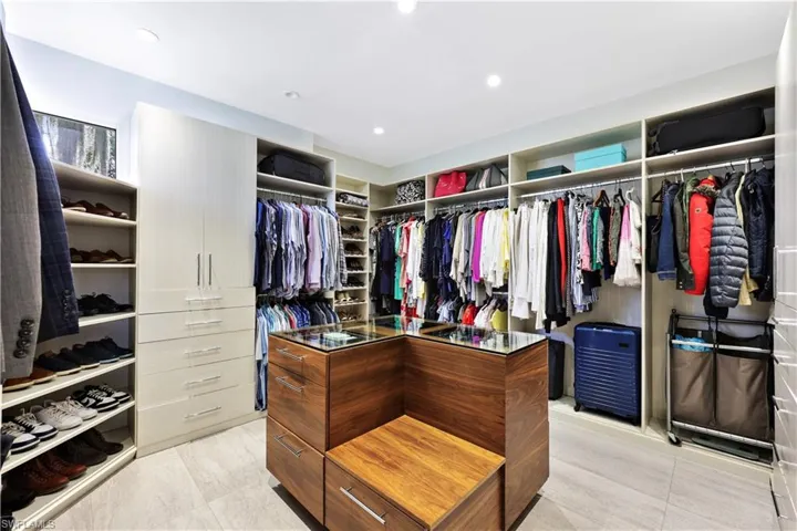 View of spacious Master closet