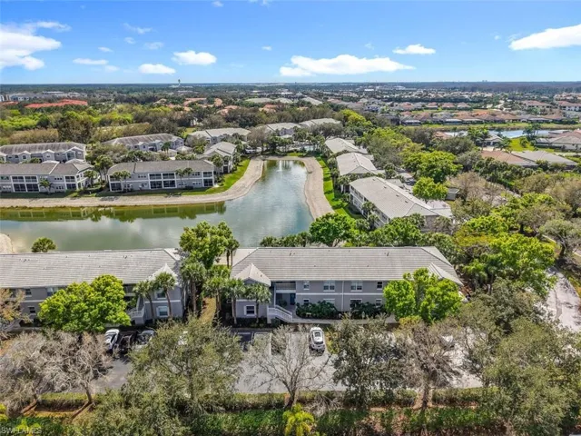 Drone / aerial view of a large body of water
