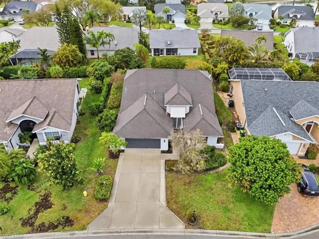 Aerial view of residential area