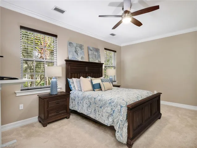 Primary Bedroom with Crown Molding