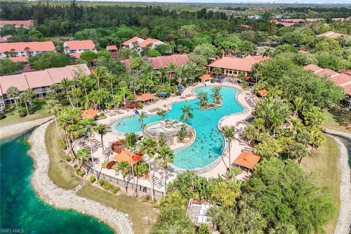 Drone / aerial view of a large body of water