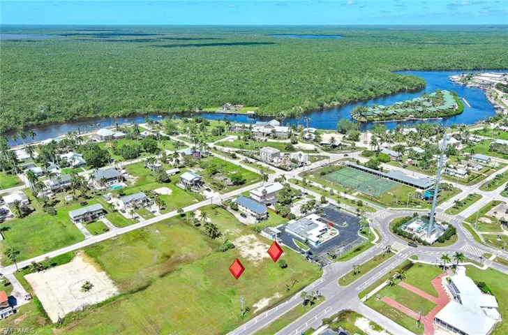 Aerial view of the main circle plus the lots.