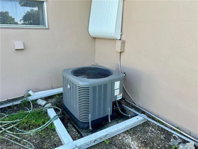 Exterior details with central AC unit