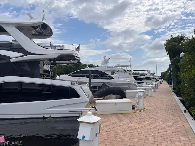 Paved floating concrete docks