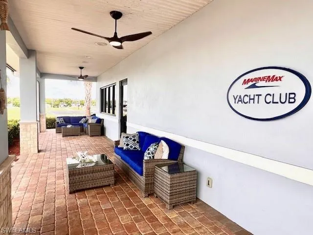 Outside lounge area