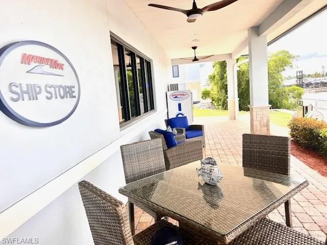 Outside lounge area