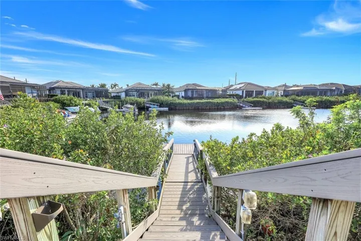 Property view of water featuring a boat dock