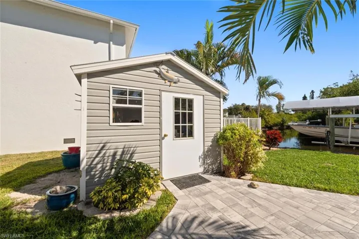 View of outdoor structure featuring a water view