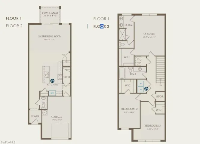 Floor plan with selected options
