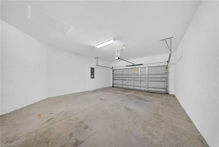 Garage with electric panel